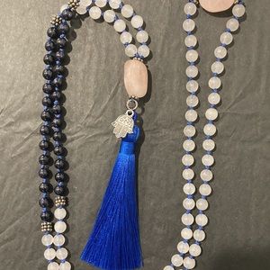 Hand knitted beaded mala